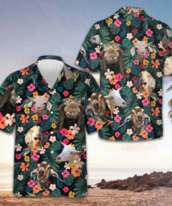 Goat Aloha Hawaiian Shirt Beach Button Up Shirts For Men Gifts For Goat Lovers