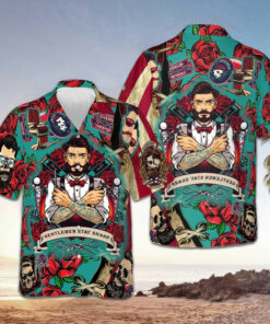 Gentlemen Stay Sharp Barber Hawaiian Shirt Men's Button Up Shirts Summer Gifts For Barbers