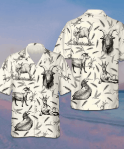 Goat Farm Lovers Hawaiian Shirt Men's Beach Shirts Button Up Gifts For Father