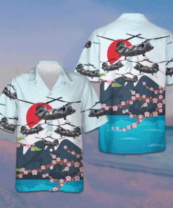 Japanese Helicopter Hawaiian Shirt Button Up Summer Shirts For Men Gifts For Hubby