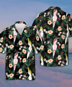 Tropical Floral Parrot Hawaiian Shirt Men's Button Up Shirts Summer Gifts For Your Husband