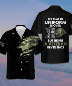 Being A Veteran Never Ends Hawaiian Shirt Proud Veteran Dd 214 Shirt Gifts For Men