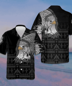 Spirit Eagle With Headdress Native American Hawaiian Shirt Cool Summer Shirts For Guys