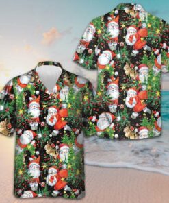 Santa Pattern Hawaiian Shirt Merry Christmas Funny Shirt Gifts For Family