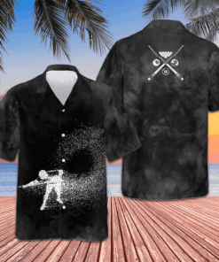 Billiards On Smoke Background Hawaiian Shirt Summer Beach Shirts Gifts For Pool Players