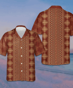 Aztec Geometric Vintage Pattern Hawaiian Shirt Native American Shirt Gifts For Him