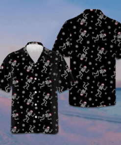 Christmas Rock Hawaiian Shirt Funny Christmas Skeleton Shirt Gifts For Husband