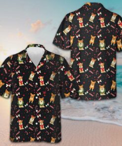 Christmas Corgis Dog Hawaiian Shirt Funny Dog Christmas Shirt Gifts For Corgi Owners