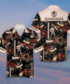 Don't Mess With Ironworker Hawaiian Shirt Summer Button Up Shirts Men's Gifts For Ironworkers