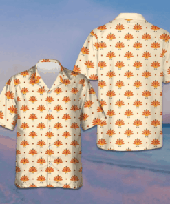 Cartoon Turkey Bird And Polka Dot Hawaiian Shirt Funny Turkey Shirt Gift For Thanksgiving Day