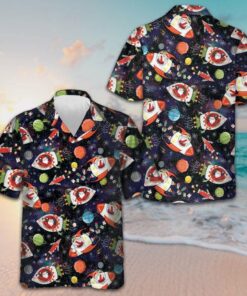Santa In Outer Space Hawaiian Shirt Matching Christmas Shirts Gifts For Brother