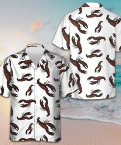 Dark Lobster Hawaiian Shirt Short Sleeve Button Up Beach Shirts Gifts For My Husband