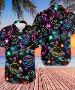 Amazing Space Hawaiian Shirt Beach Button Down Shirt Men Gifts For Boyfriend
