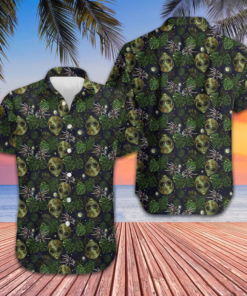 Alien And Spider In Night Tropical Forest Hawaiian Shirt Cool Summer Shirts For Guys Gift