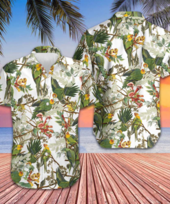 Carolina Parrot Hawaiian Shirt Vacation Button Up Shirt Gifts For Best Friends
