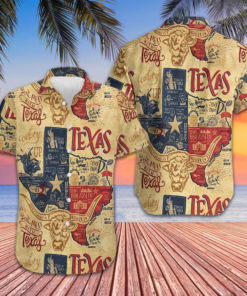 Don't Mess With Texas Longhorns Hawaiian Shirt Old Vintage State Of Texas Shirt For Men's