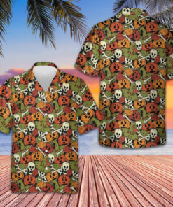 Halloween Is Coming Hawaiian Shirt Funny Pumpkin Skull Shirt Gifts For Halloween