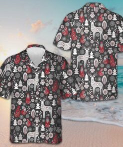 Scandinavian Woodland Animals Hawaiian Shirt Cool Christmas Shirt Gifts For Husband