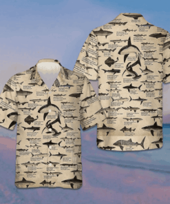 Different Types Of Sharks Hawaiian Shirt Shark Button Up Shirt Gifts For Adults -WearandDecor