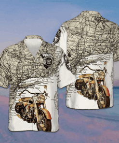 Makers Born To Ride Hawaiian Shirt Beach Button Down Shirt Men Gifts For Motorcycle Enthusiasts -WearandDecor