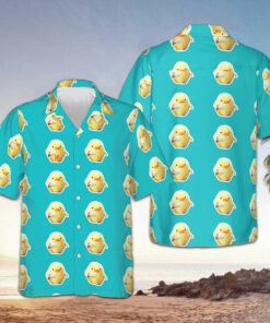 Funny Duck With Knife Hawaiian Shirt Button Down Beach Shirts Cute Gifts For Son -WearandDecor