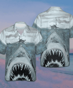 Shark Mouth Hawaiian Shirt Men's Button Down Beach Shirts Gifts For Boyfriend -WearandDecor