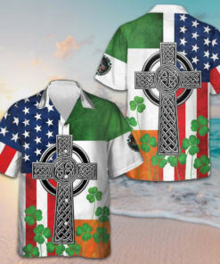 Irish American Hawaiian Shirt Saint Patricks Day Shirts Gifts For Irish -WearandDecor