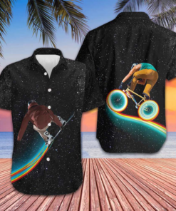 Above The Sky Hawaiian Shirt Men's Summer Button Up Shirts Gifts For Stepson -WearandDecor