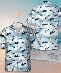 Sky Aircraft Hawaiian Shirt Airplane Button Up Shirt Gifts For Nephew -WearandDecor