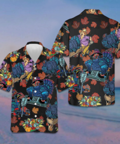 Turkey DJ At The Party Hawaiian Shirt Funny Thanksgiving Shirt Gifts For Him -WearandDecor