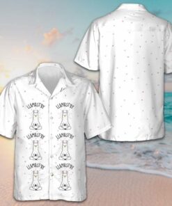 Llamastay Alpaca Hawaiian Shirt Funny Meditating Alpaca Shirt Gifts For Him