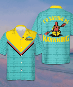 I'd Rather Be Kayaking Hawaiian Shirt Button Up Beach Shirts Men Gifts For Brother In Law -WearandDecor