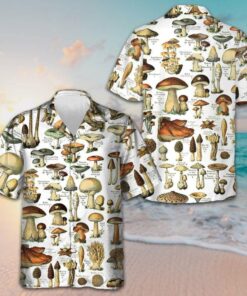 Types Of Mushroom Hawaiian Shirt Beach Button Up Gifts For Mushroom Lovers -WearandDecor