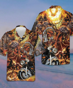 Biker Native Hawaiian Shirt American Indian Motorcycle Shirt Gift For Bikers Men -WearandDecor