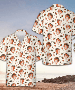 Turkey Thanksgiving Pattern Hawaiian Shirt Happy Thanksgiving Shirt Gifts For Guys -WearandDecor