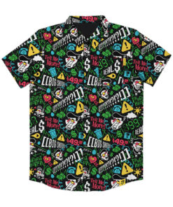 Deltarune Merch Spamton Button Up Shirt Gifts For Dad