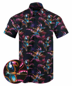 Cans And Toucans V2 Button Down Shirt Hawaiian Tactical Button Down Gifts For Father