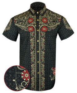 Los Charro Black Button Down Shirt Gun Print Hawaiian Shirt Birthday Gift Ideas For Son