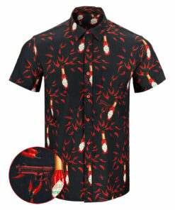 Hot Cap Button Down Shirt Concealed Carry Hawaiian Shirt Birthday Ideas For Dad