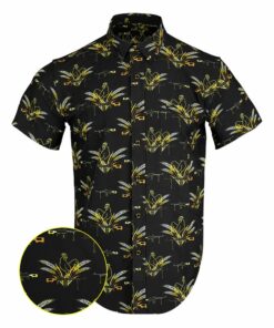 Le Coq V2 Black Gold Button Down Shirt Hawaiian Tactical Button Down Gift Ideas For Son