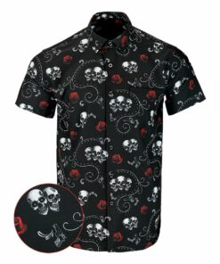 Los Muertos Button Down Shirt Gun Print Hawaiian Shirt Birthday Gift Ideas For Father