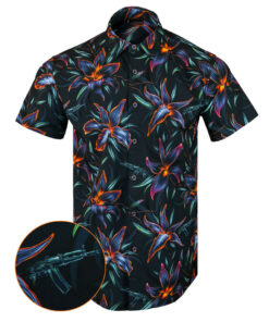 Incindibiscus Button Down Shirt Outdoor Hawaiian Tactical Shirt Birthday Gift Ideas For Dad