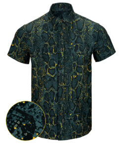 Python Black Button Down Shirt Gun Print Hawaiian Shirt Best Christmas Gifts For Father