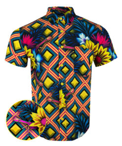 Bloom Yellow Button Down Shirt Hawaiian Tactical Button Down Birthday Gifts For Son