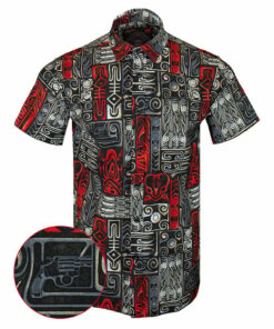 BTTF Button Down Shirt Concealed Carry Hawaiian Shirt Xmas Gifts For Him