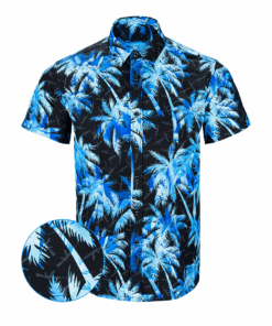 Ak'S And Vacays Black Blue Button Down Shirt Tactical Shirt Hawaii Style Gifts For Dad