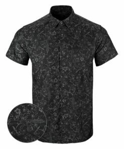 Gray Man Button Down Shirt Tactical Aloha Print Shirt Present For Father