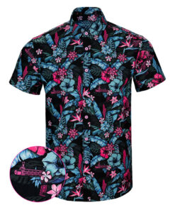 Island Time Button Down Shirt Tactical Aloha Print Shirt Birthday Gift For Father