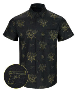 Glocktopus V2 Button Down Shirt Concealed Carry Hawaiian Shirt Presents For Brother
