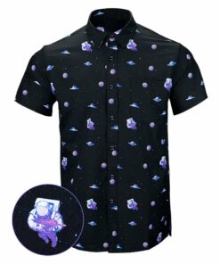 Intergalactic Button Down Shirt Tactical Hawaiian Shirt Best Birthday Gift For Husband